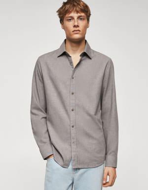 Mango Camisa slim-fit algodón textura