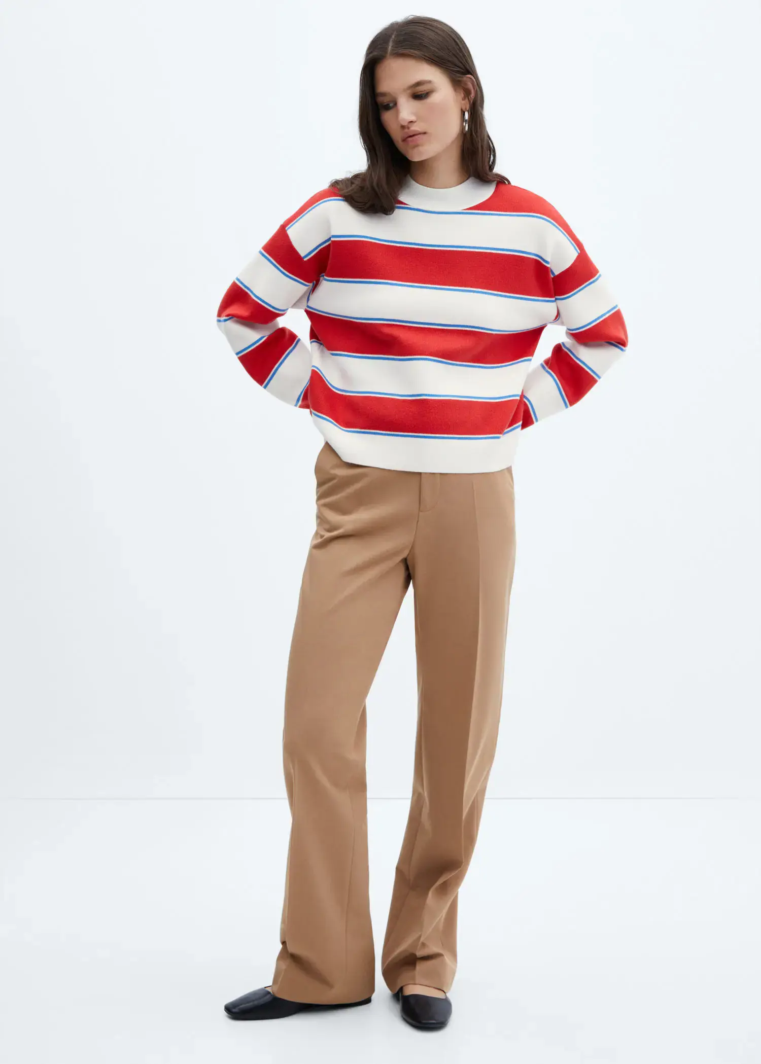 Mango Wide-striped sweater. 3
