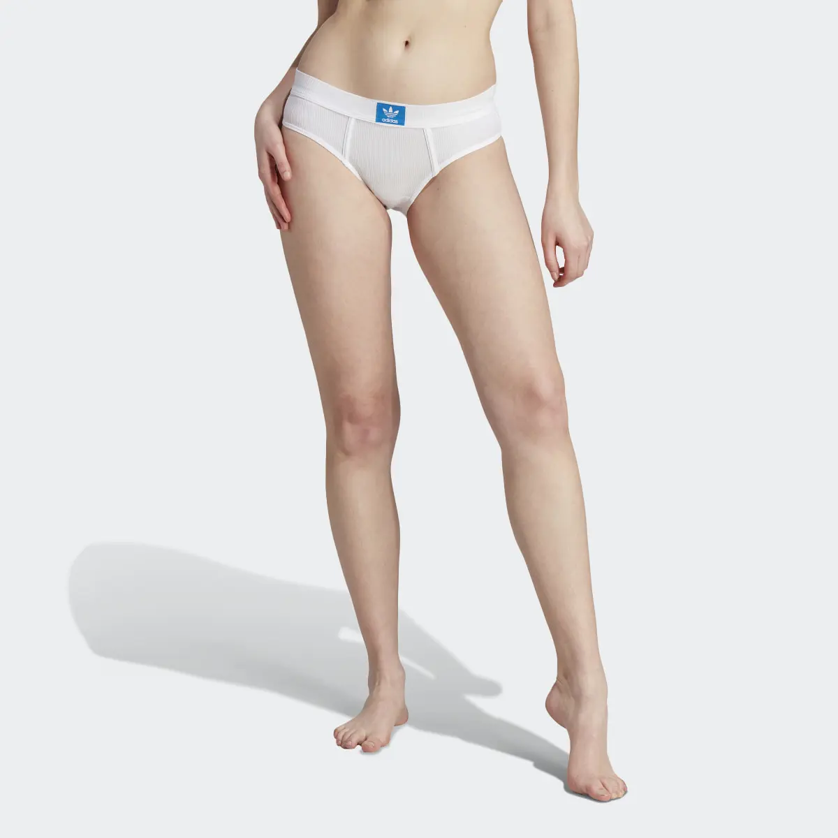 Adidas Adicolor Flex Ribbed Cotton Bikini Pants. 1