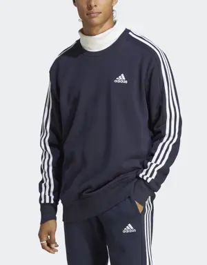 Adidas Sweatshirt em Moletão 3-Stripes Essentials