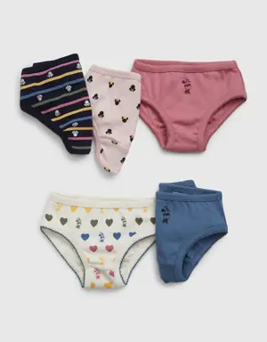 Toddler Organic Cotton Bikini Briefs (5-Pack) multi