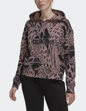 Future Icons Animal Print Hoodie