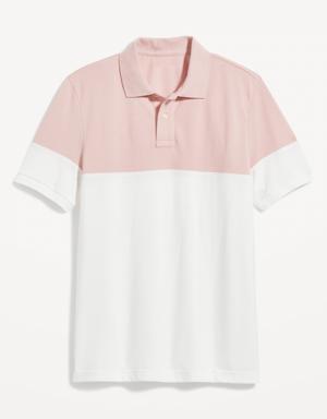 Old Navy Color-Block Classic Fit Pique Polo for Men pink