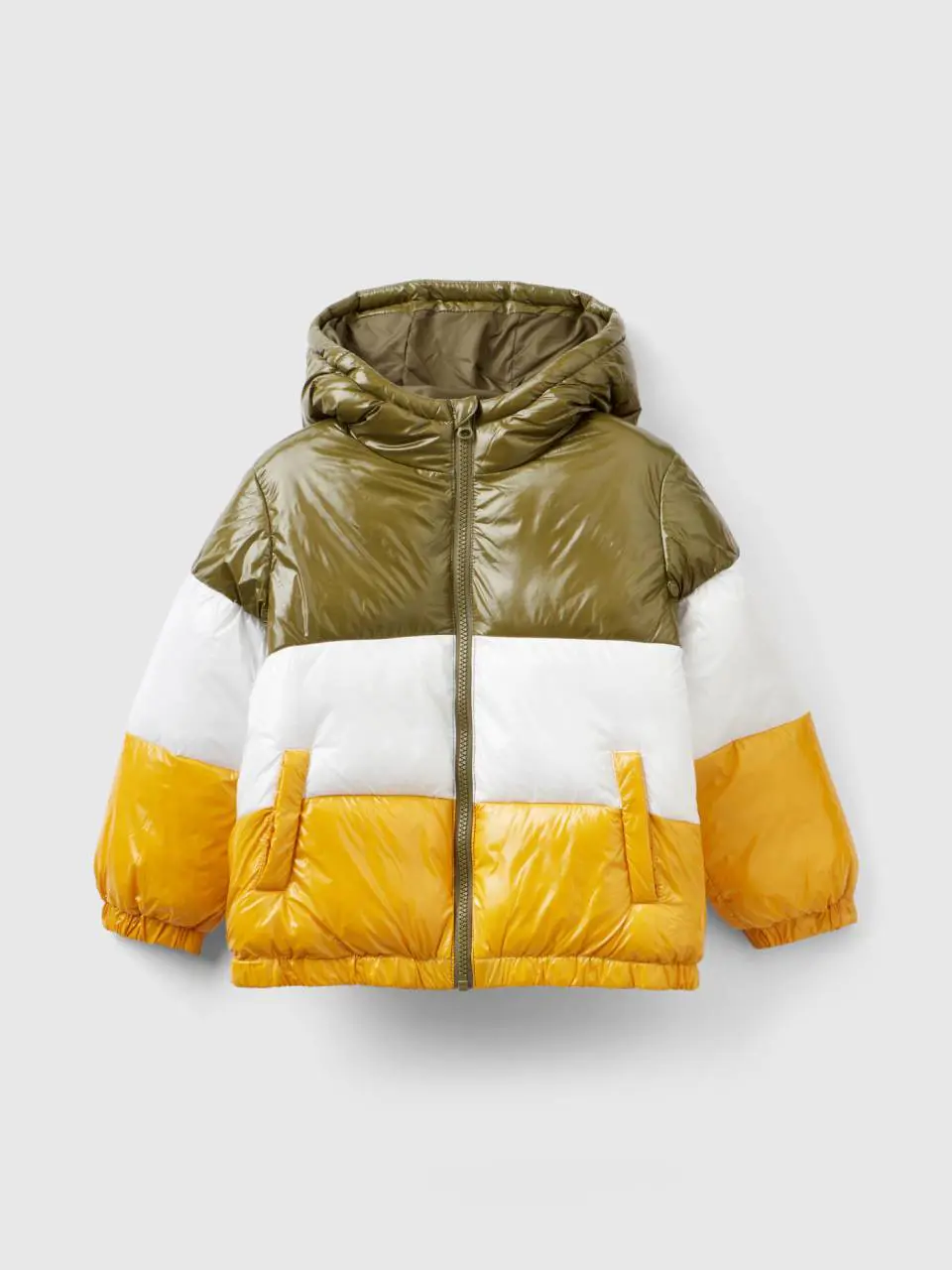 Benetton color block padded jacket. 1