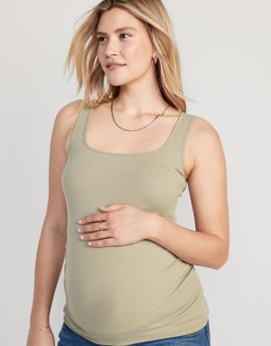 Old Navy Maternity Square-Neck Tank Top beige