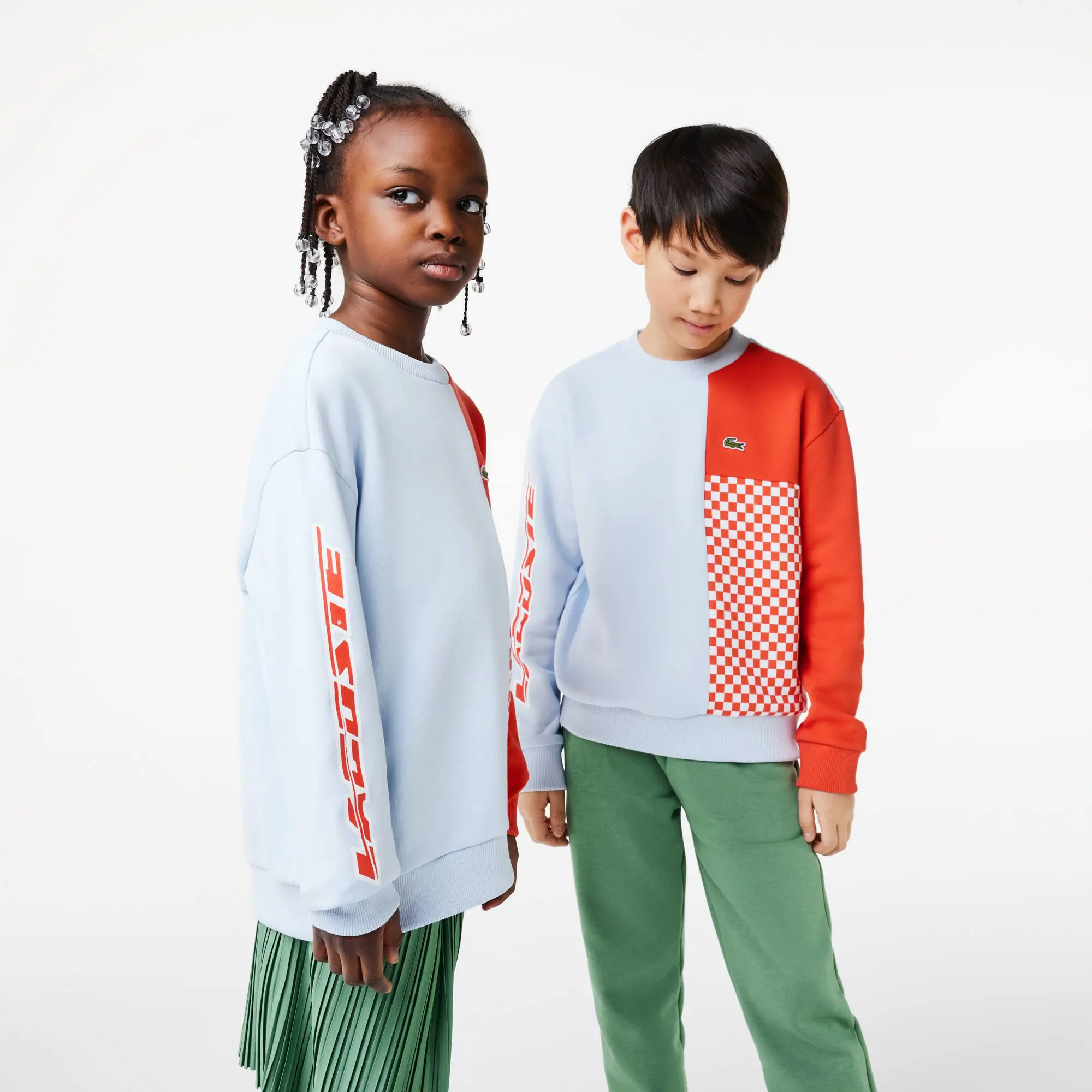 Lacoste Kids’ Lacoste Organic Cotton Colourblock Sweatshirt. 1