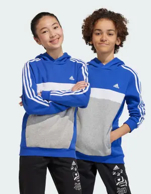 Adidas Sudadera con capucha Tiberio Colorblock Fleece 3 bandas (Adolescentes)