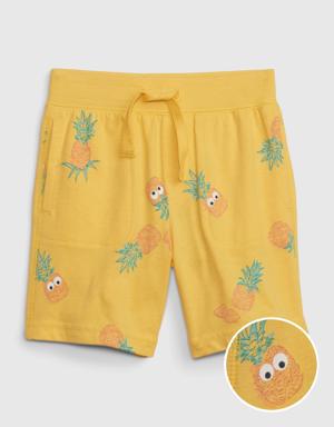 Toddler 100% Organic Cotton Mix and Match Printed Shorts yellow