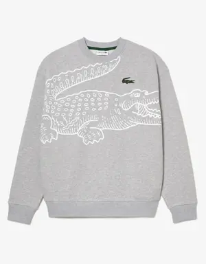 Men’s Crew Neck Loose Fit Croc Print Sweatshirt