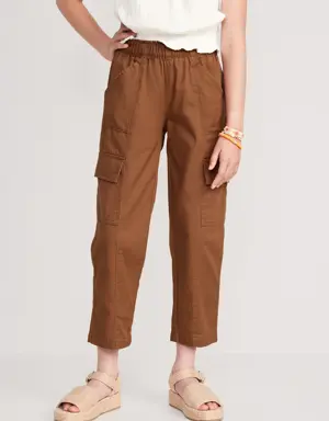 Loose Twill Cargo Pants for Girls green