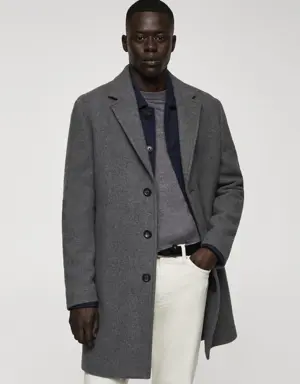 Mango Lightweight recycled wool coat 