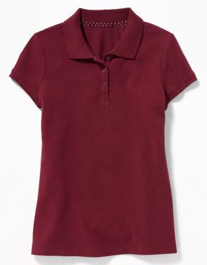 School Uniform Polo Shirt for Girls red