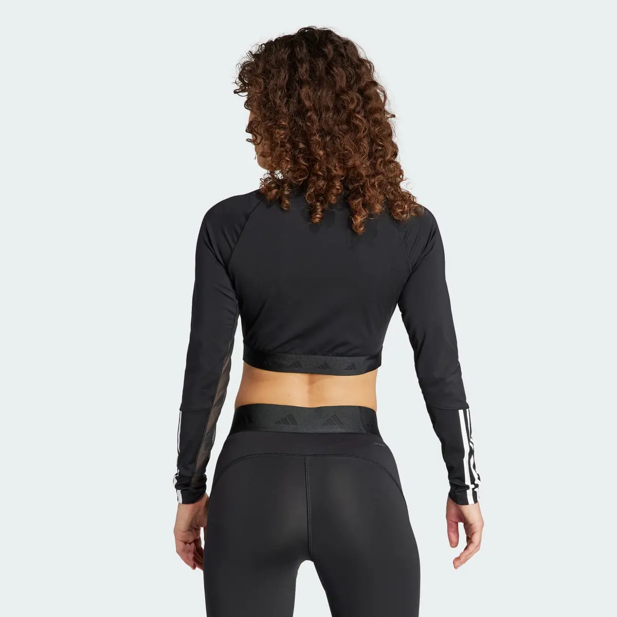 Adidas Hyperglam Training Cropped Long Sleeve Long-Sleeve Top. 3