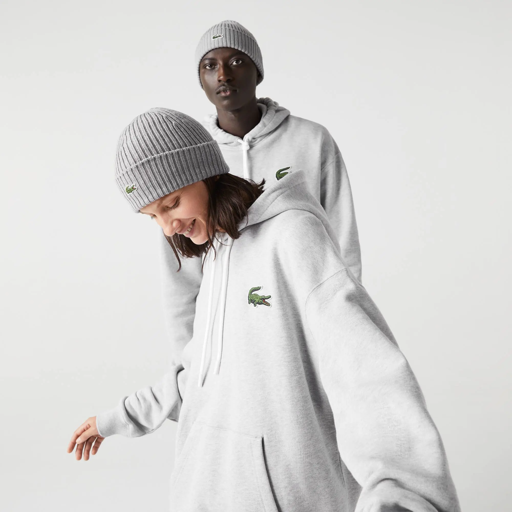 Lacoste Sweatshirt Jogger de corte largo com capuz em algodão orgânico unissexo. 1