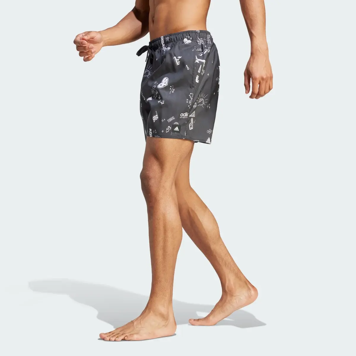 Adidas Brand Love CLX Short-Length Swim Shorts. 2