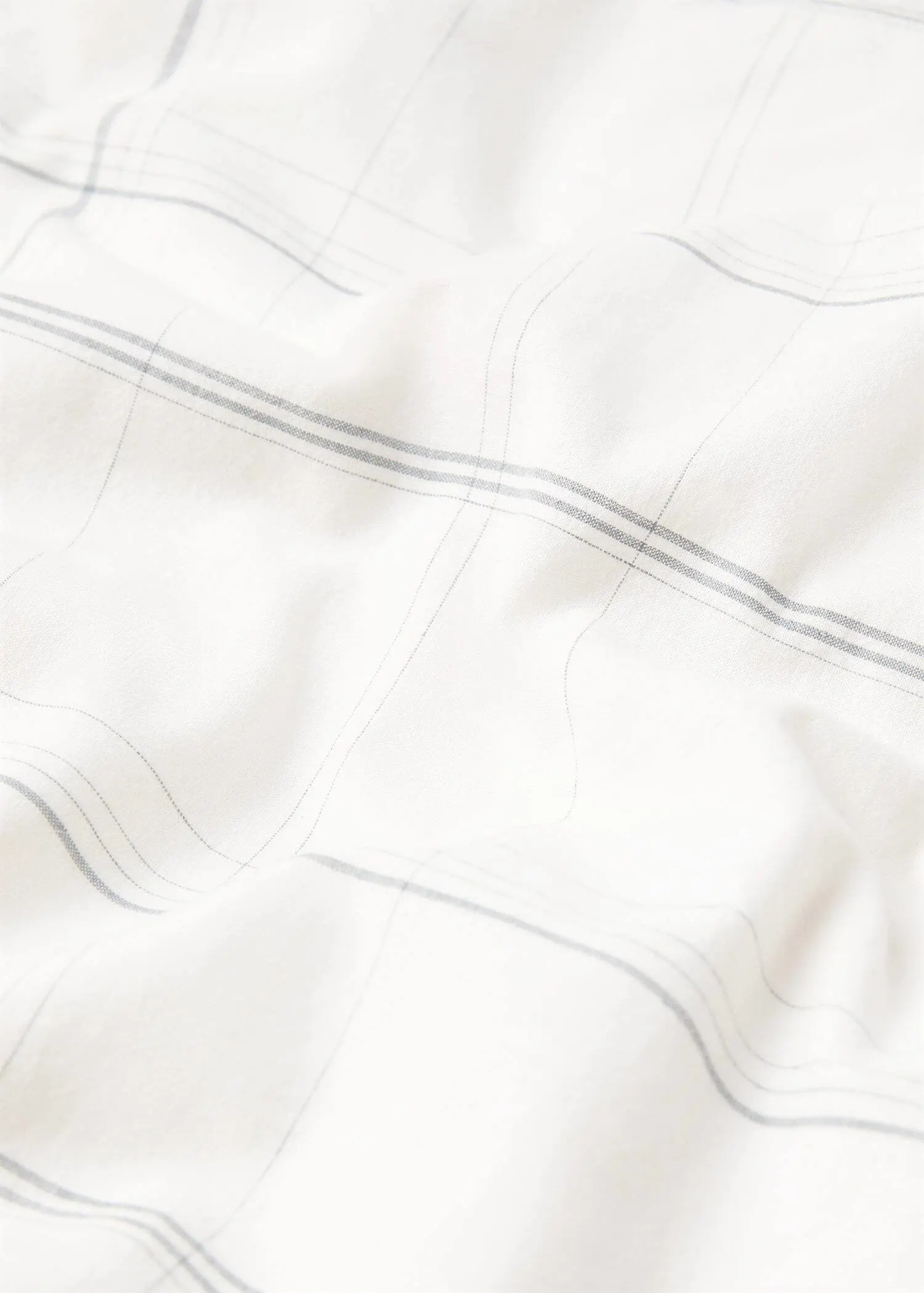 Mango Funda nórdica algodón lino rayas cama 90cm. 3