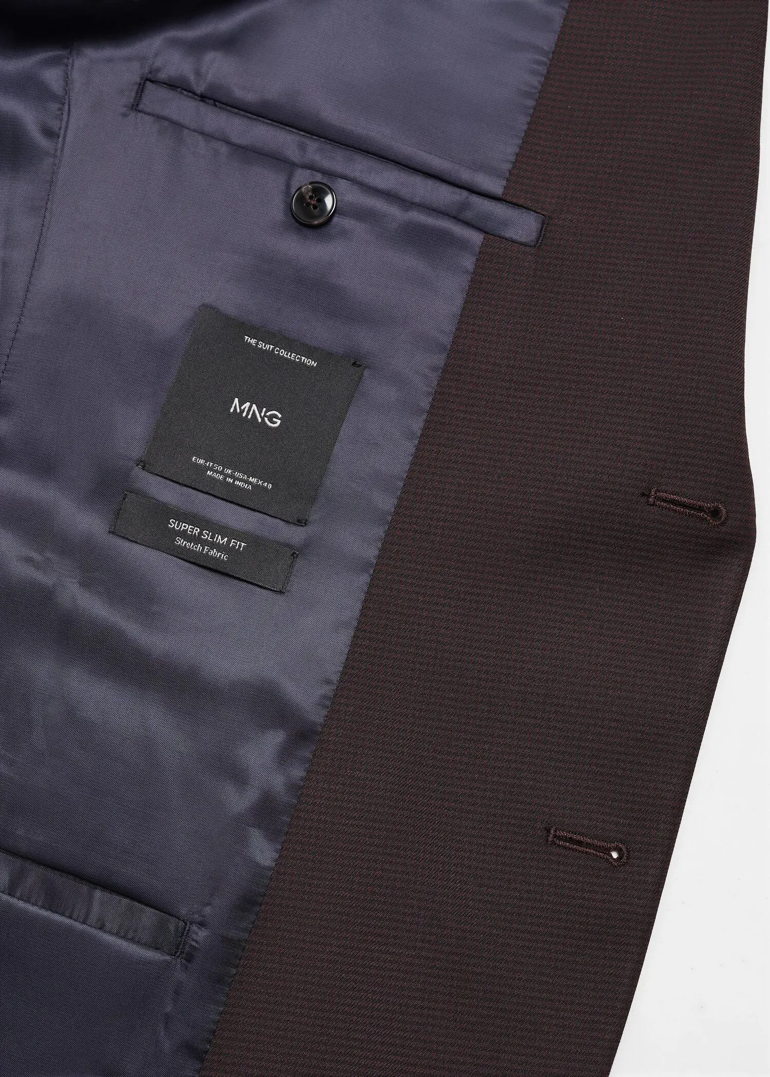 Mango Super slim-fit suit blazer in stretch fabric. 2