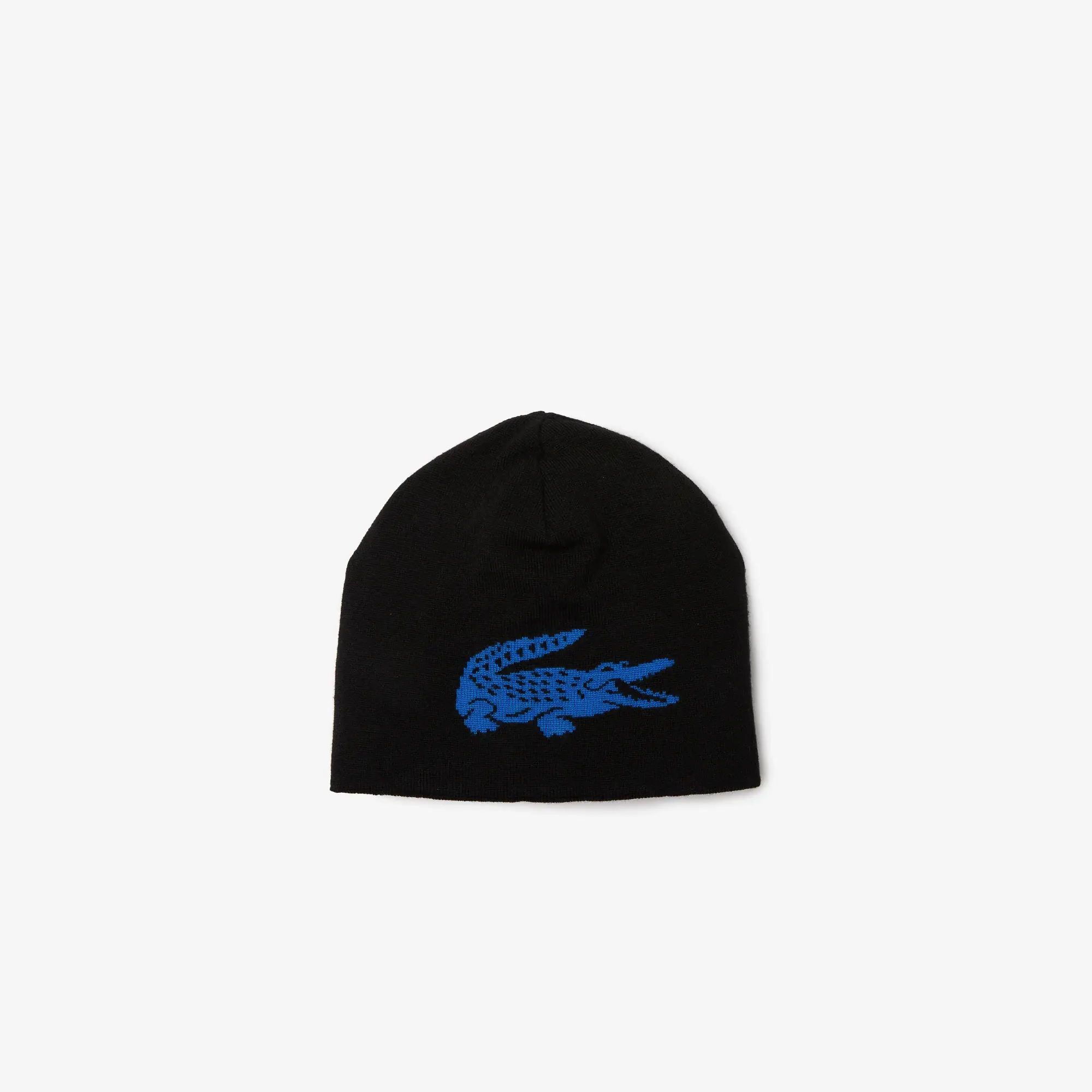 Lacoste Unisex Contrast Crocodile Reversible Beanie. 1