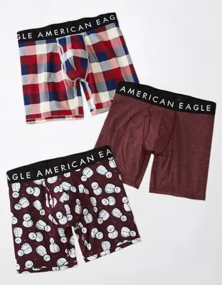 American Eagle O 6" Classic Boxer Brief Holiday 3-Pack. 1