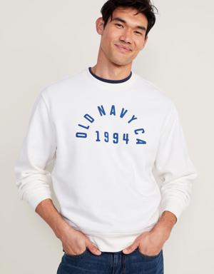 Oversized Logo-Graphic Crew-Neck Sweatshirt for Men white