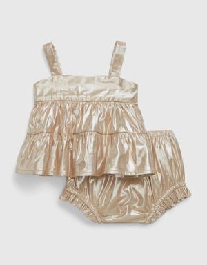 Baby Metallic Outfit Set gold