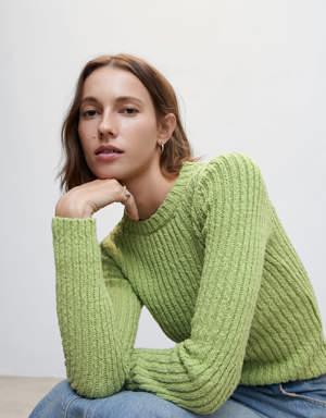 Ribbed chunky-knit sweater