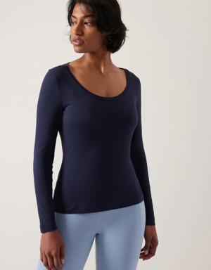 Athleta Outbound Scoop Neck Top blue