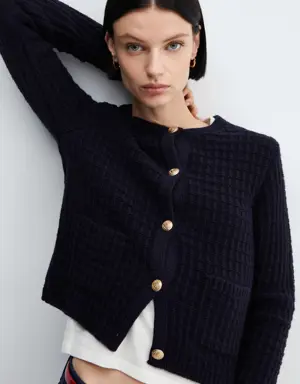 Button knit cardigan