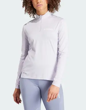 Adidas T-shirt manches longues à demi-zip Terrex Multi