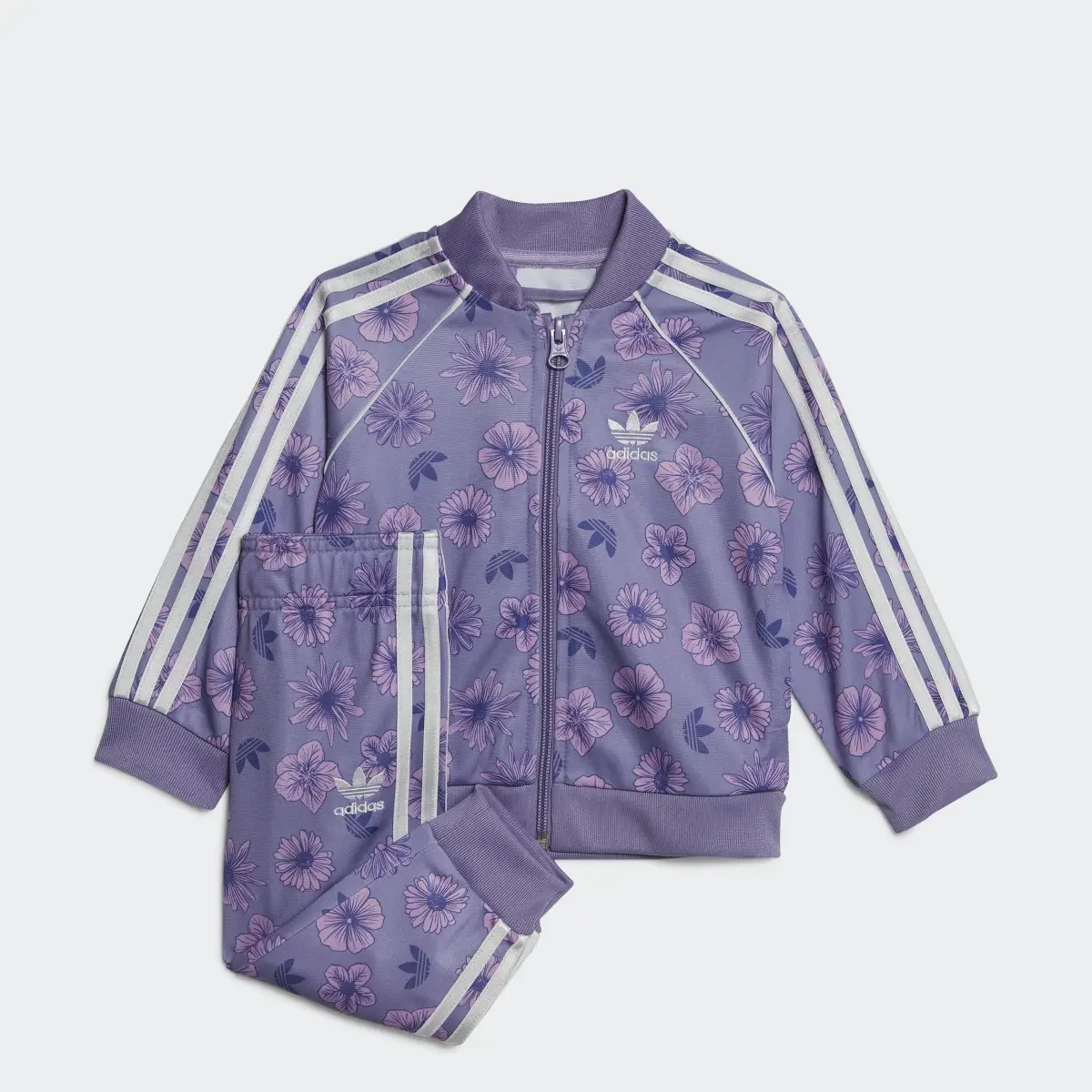 Adidas Floral Sweat Suit Set. 1