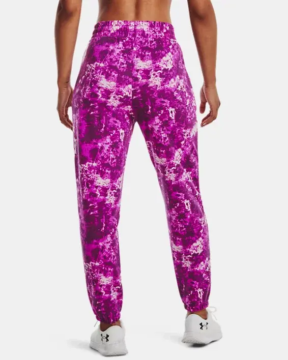 Under Armour Women's UA Rival Terry Printed Joggers. 2