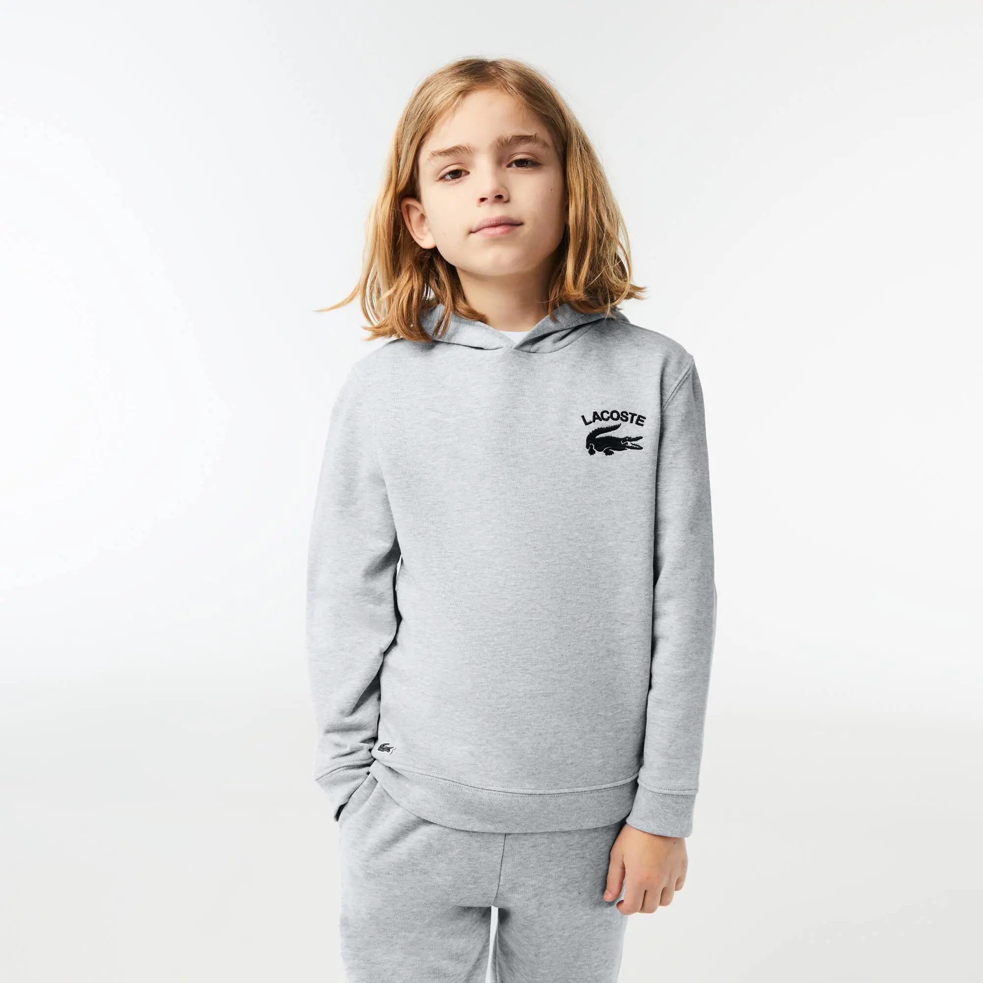 Lacoste Boys' Lacoste Printed Hooded Sweatshirt. 1