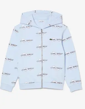 Sweatshirt com color block de algodão orgânico Lacoste para criança