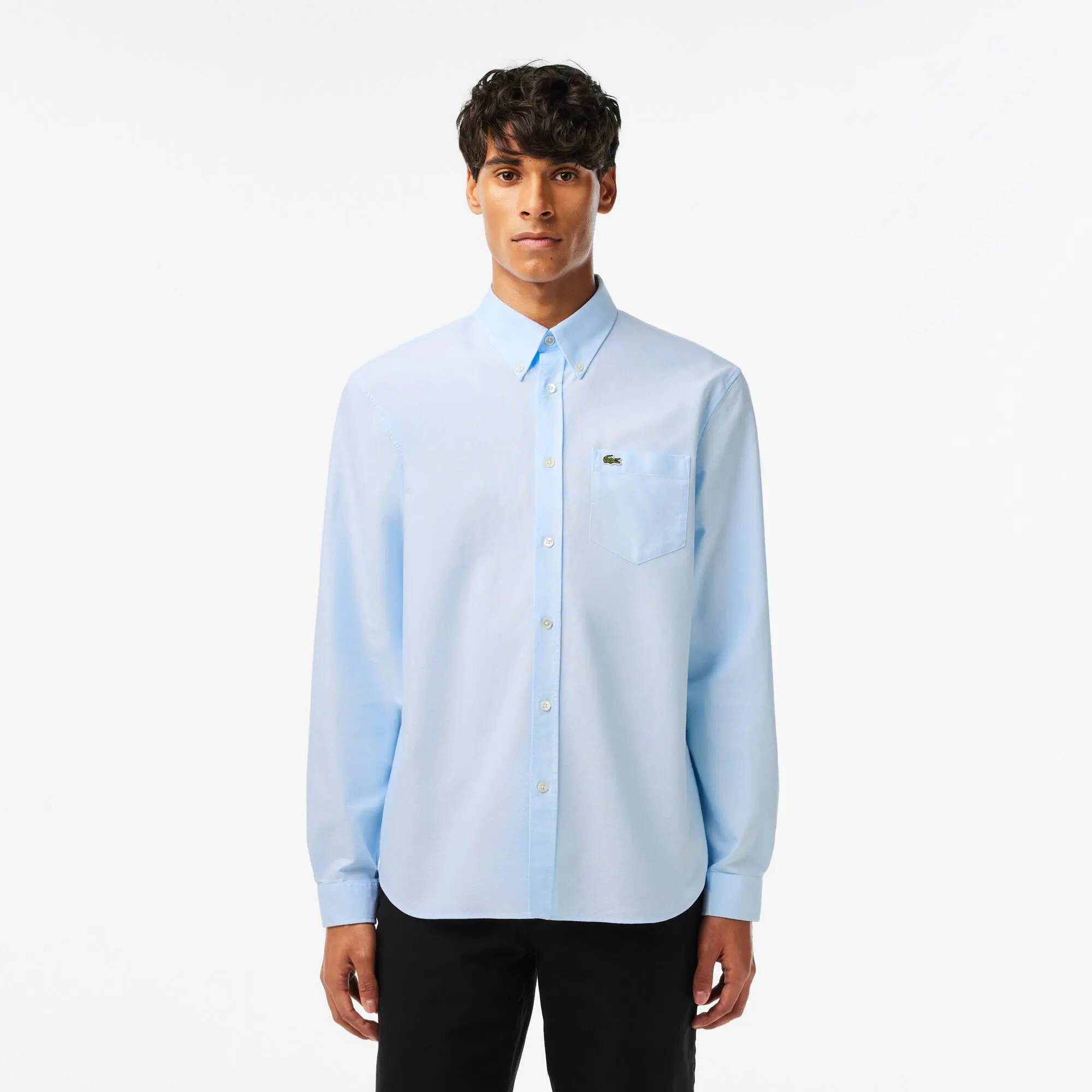 Lacoste Men's Regular Fit Cotton Oxford Shirt. 1