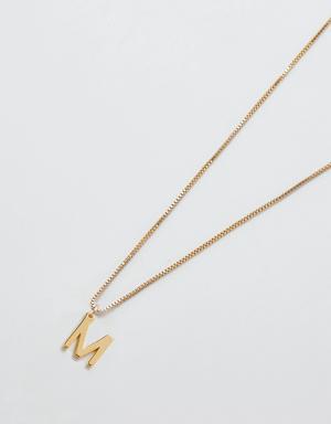 Gold Dainty Initial Necklace gold