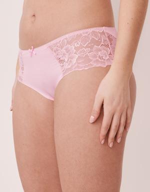 Microfiber and Lace Hiphugger Panty