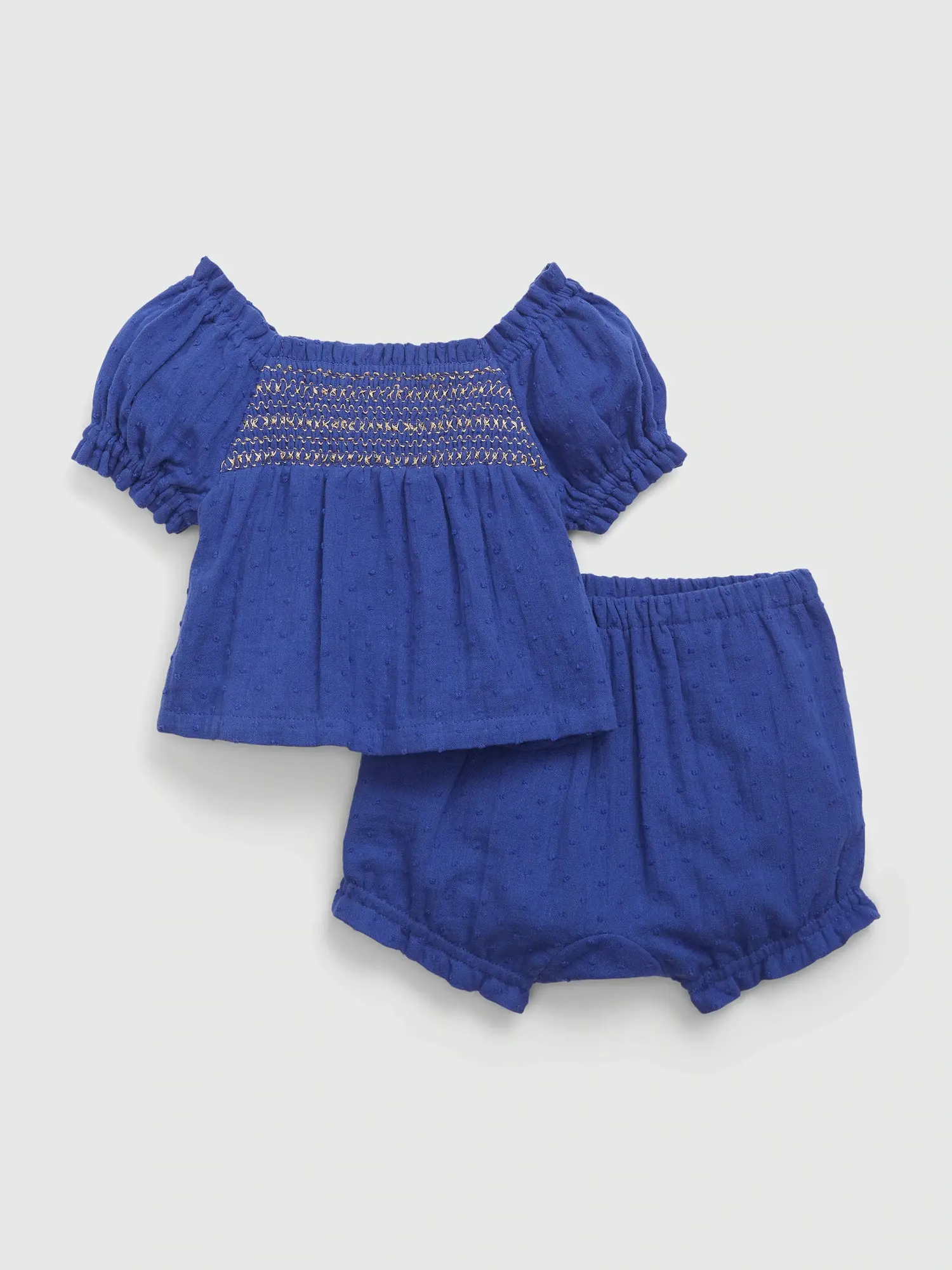 Gap Baby Swiss Dot Two-Piece Outfit Set blue. 1