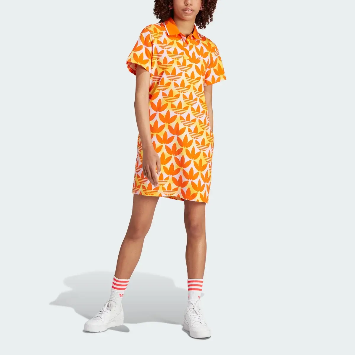 Adidas Trefoil Monogram Polo Dress. 1