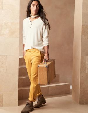 Banana Republic Slim Rapid Movement Chino yellow