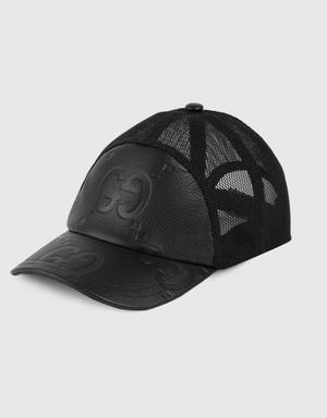 Jumbo GG leather baseball hat