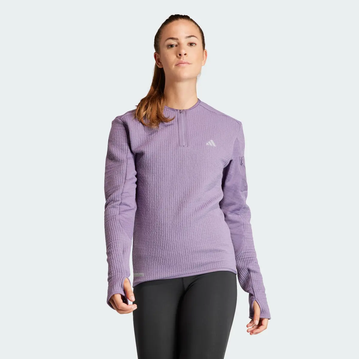 Adidas Ultimate Conquer the Elements COLD.RDY Half-Zip Running Long-sleeve Top. 2