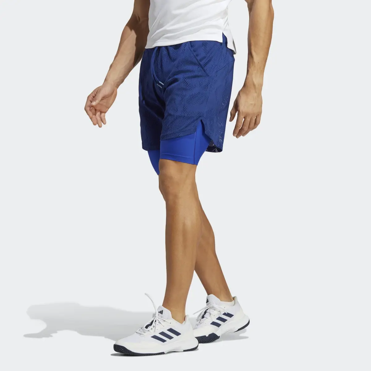 Adidas Melbourne Tennis Two-in-One 7-inch Shorts. 1