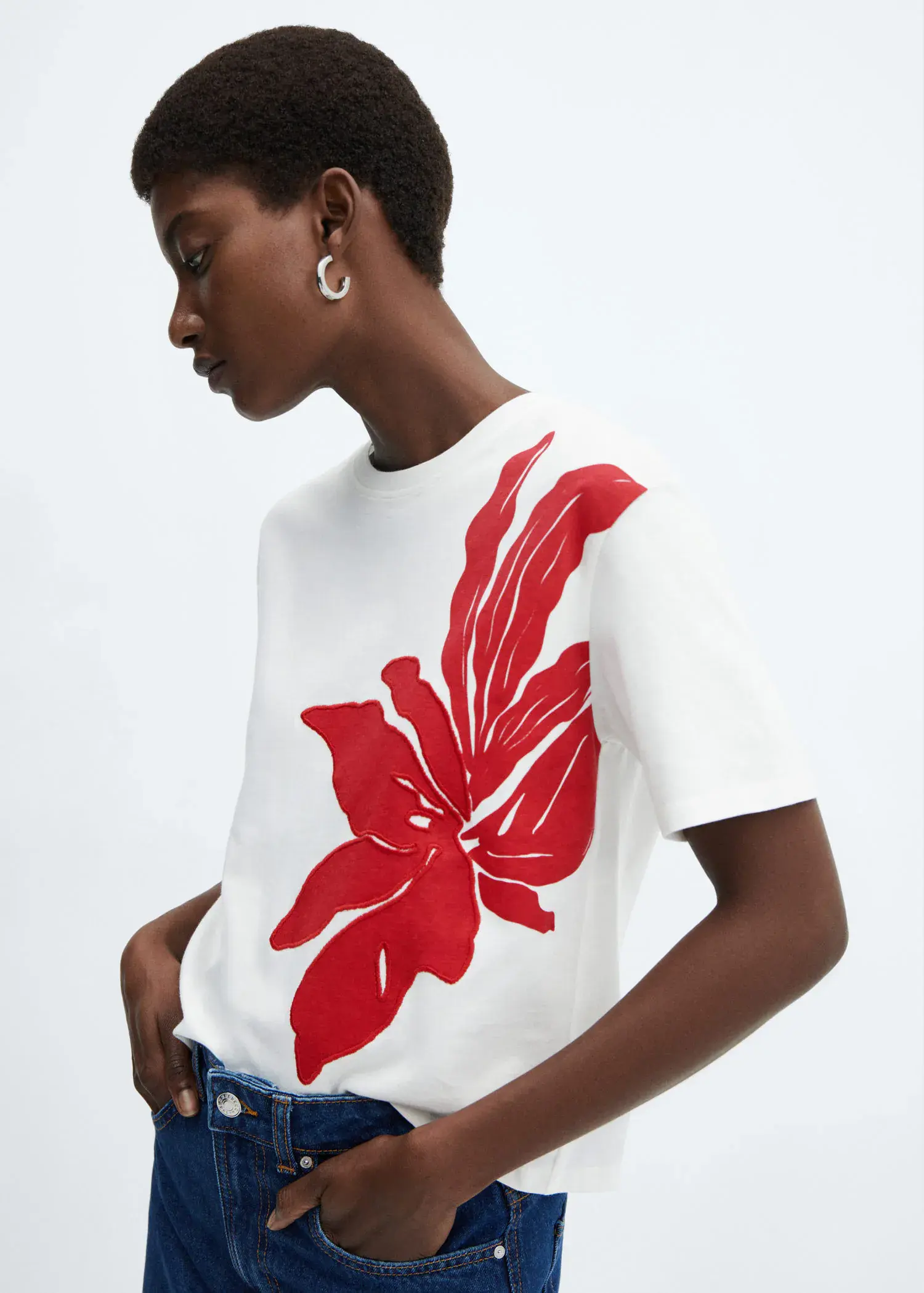 Mango T-shirt imprimé floral. 2