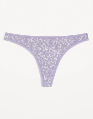 Matching Low-Rise Classic Thong Underwear purple