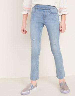 Skinny Built-In Tough Distressed Pull-On Jeans for Girls
