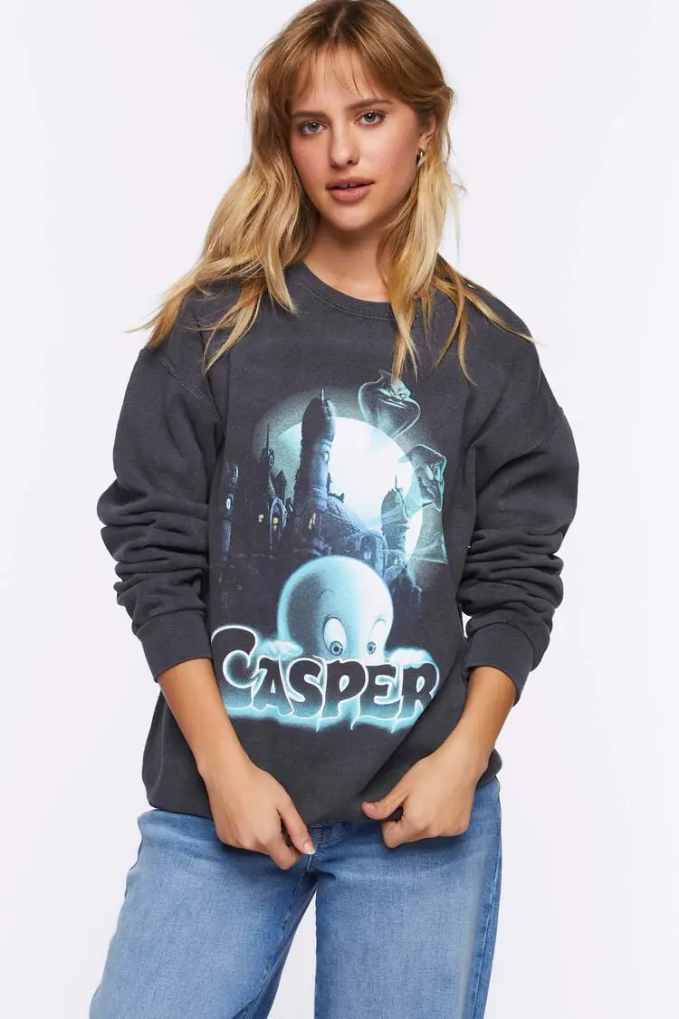 Forever 21 Forever 21 Casper Graphic Pullover Charcoal/Multi. 1