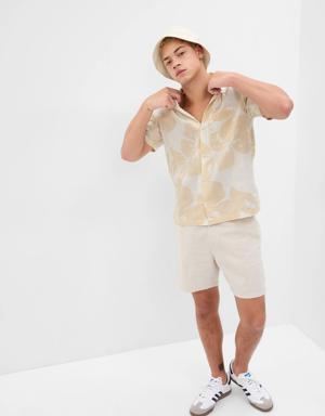 Gap Linen-Cotton Vacay Shirt beige