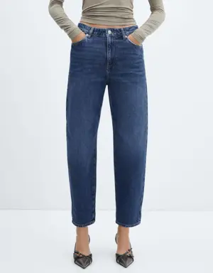 Jeans slouchy de cintura altura