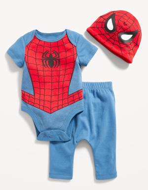 Marvel™ Spider-Man Unisex 3-Piece Bodysuit, Pants & Hat Layette for Baby red