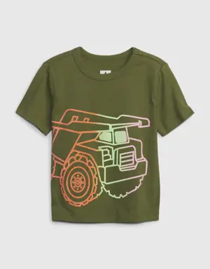 Toddler 100% Organic Cotton Mix and Match Graphic T-Shirt green